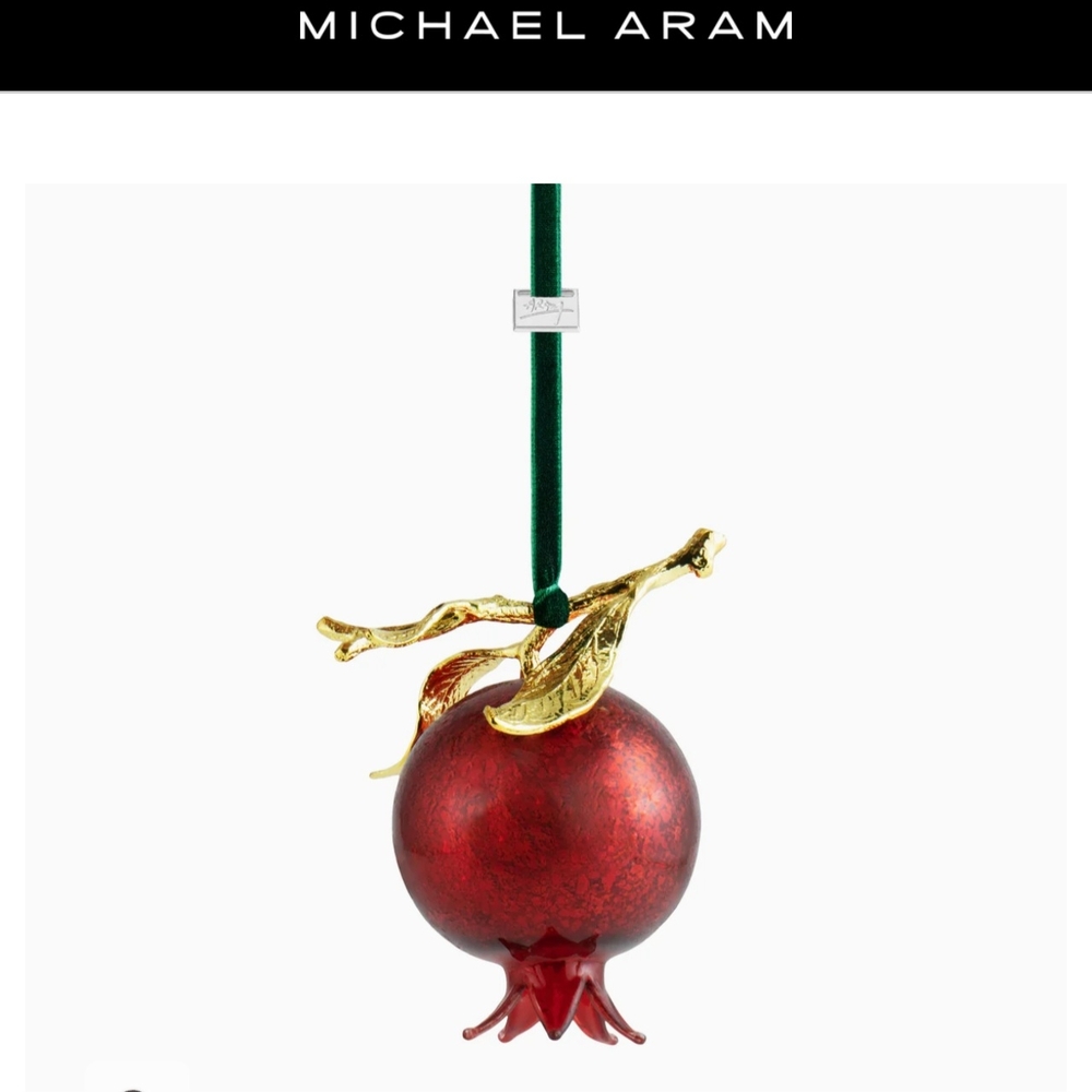 Michael Aram Red and Gold Pomegranate Ornament